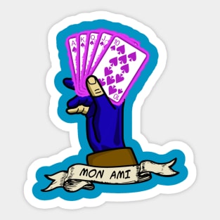 Gambit Mon Ami Hand Tattoo Sticker